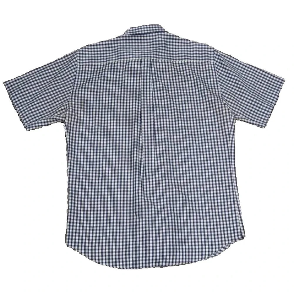 Peter Millar Button Up Shirt Cotton Mens L Crown Blue Checks Plaid A004786 - Picture 9 of 9